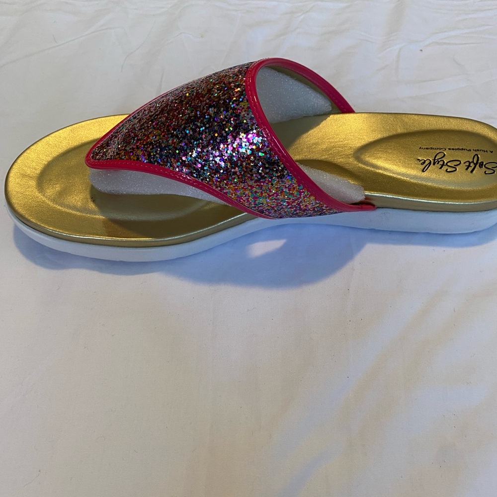 Soft Style Glitter Sandals - Gold and Multicolor - Picture 3 of 5